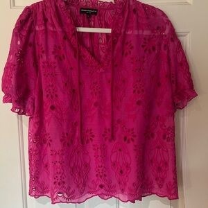 Generation Love Pink eyelet top